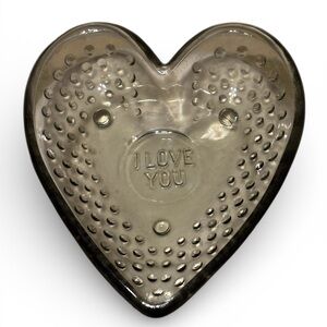 Heart-Shaped Glass Vintage Trinket Dish- So cute!